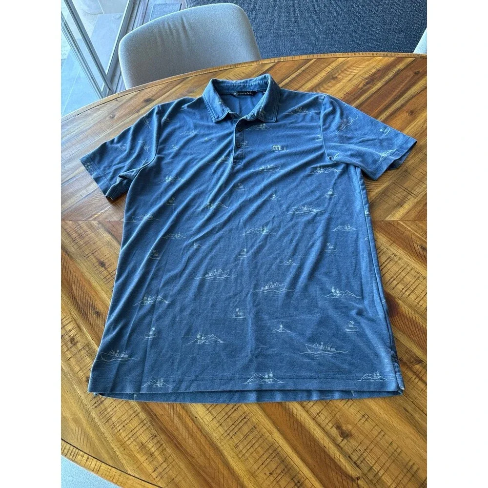 Travis Mathew Men's L Golf Short Sleeve Polo Shirt - Picture 2 of 6